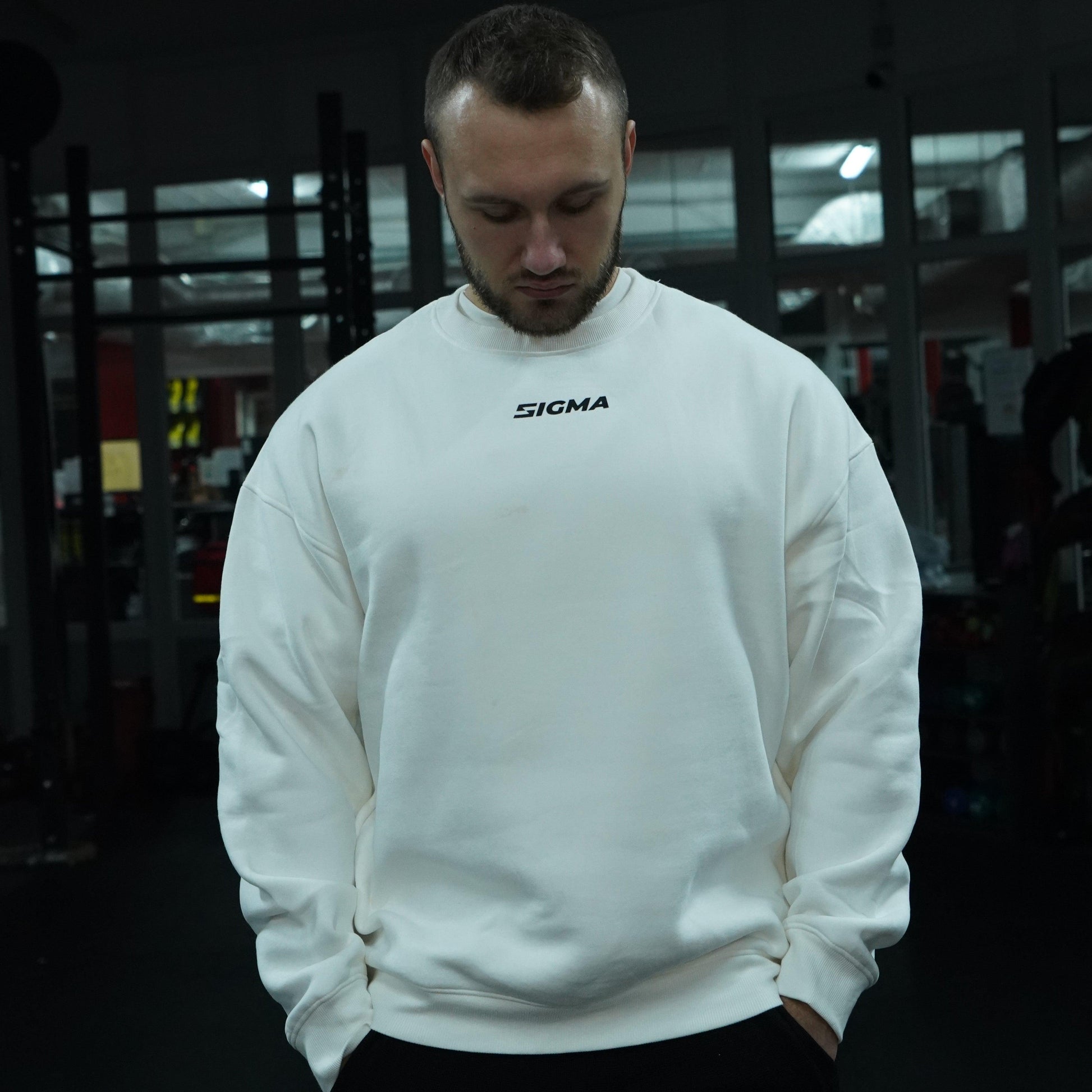 Oversize Crewneck Sigma "MINDSET" - Biały