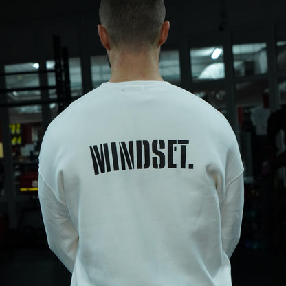 Oversize Crewneck Sigma "MINDSET" - Biały